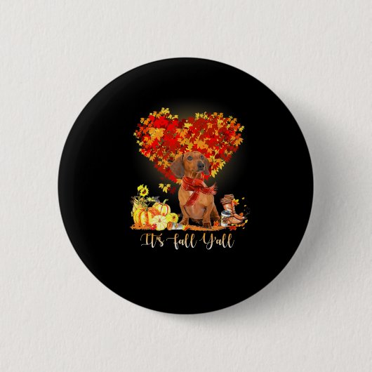 Erntedank Es ist Herbst Y's Dackel Button (Vorderseite)