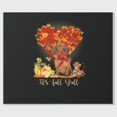 Erntedank Es ist Herbst Y's Dackel Geschenkpapier (Flach)