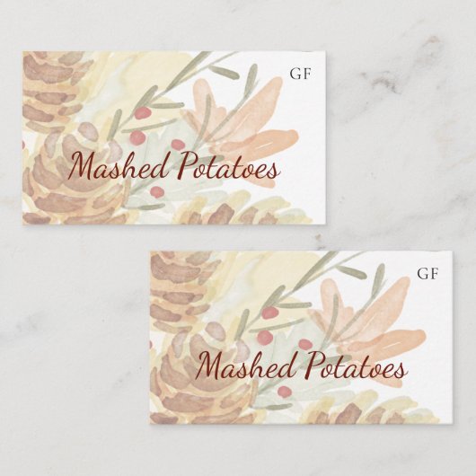 Erntedank Event Catering Disc Placecards Platzkarte (Vorne/Hinten)