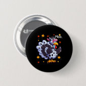 Erntedank Fake Türkei Mow Kopf Funny Fall Button (Vorne & Hinten)