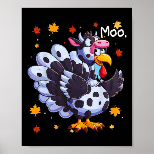 Erntedank Fake Türkei Mow Kopf Funny Fall Poster