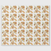 Erntedank Fall Acorn Wasserfarbe Geschenkpapier (Flach)