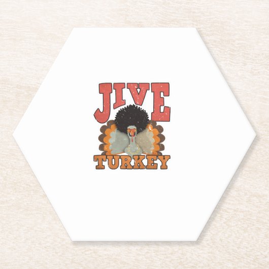 Erntedank & Fall Apparel, Jive Türkei - Retro 1 Untersetzer (Vorderseite)