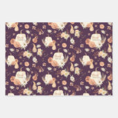 Erntedank Fall Butterfly BOHO Blumenherbst Geschenkpapier Set (Vorderseite)