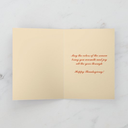 Erntedank Fall Flight Feiertagskarte (Innenseite)