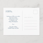 Erntedank Fall Foliage Orange Gold Blätter Foto Postkarte (Rückseite)