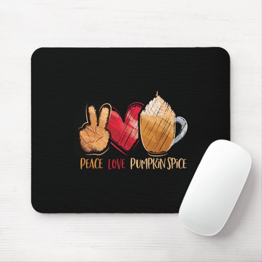 Erntedank Fall Frauen Frieden Liebe Pumpkin Gewürz Mousepad (Mit Mouse)