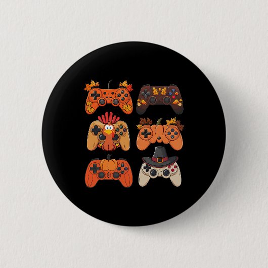 Erntedank Fall Gaming Controller Türkei Funny Button (Vorderseite)