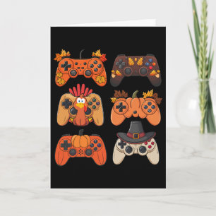 Erntedank Fall Gaming Controller Türkei Funny Karte