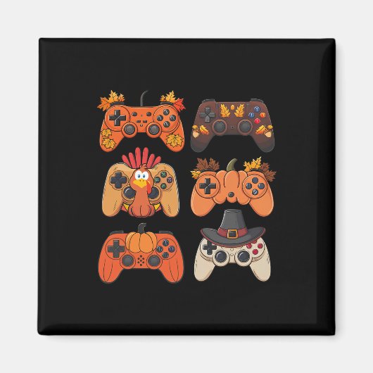 Erntedank Fall Gaming Controller Türkei Funny Magnet (Vorne)
