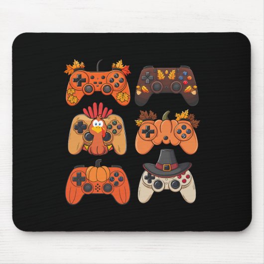 Erntedank Fall Gaming Controller Türkei Funny Mousepad (Vorne)