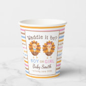 Erntedank Fall Gender-Offenlegung Türkei Pappbecher (Vorderseite)