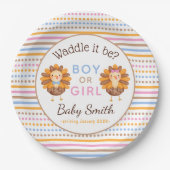 Erntedank Fall Gender-Offenlegung Türkei Pappteller (Vorderseite)