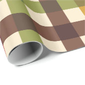 Erntedank Fall Gingham Kariert Tartan Geschenkpapier (Rolleneckpunkt)