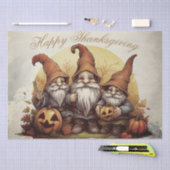 Erntedank Fall Gnomes Seidenpapier (Handwerk)