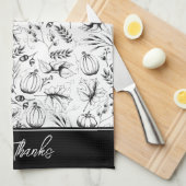 Erntedank Fall Harvest Danke Geschirrtuch (Viertel Falte)