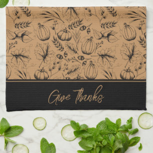 Erntedank Fall Harvest Danke Geschirrtuch