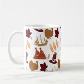 Erntedank-Fall-Herbst-Ernte-Muster Kaffeetasse (Links)