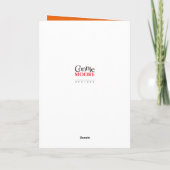 Erntedank Fall Landschaftsbäume Karte (Rückseite)