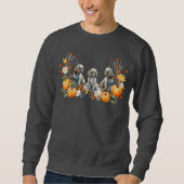 Erntedank Fall Poodle Hund mit Pumpkins Design Sweatshirt (Vorderseite)