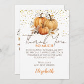 Erntedank Fall Pumpkin Dankeskarte (Vorne/Hinten)