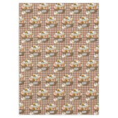 Erntedank Fall Pumpkins Brown Gingham Tischdecke (Vorderseite)