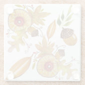 Erntedank Fall Stimmung Wasserfarbe Glasuntersetzer (Rückseite)