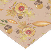 Erntedank Fall Stimmung Wasserfarbe Großer Tischläufer (Ecke)