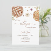 Erntedank Fall Süsse Pie Kinderdusche Einladung (Stehend Vorderseite)