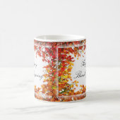 Erntedank Fall Tree Circle Kaffeetasse (Mittel)