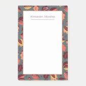 Erntedank Fallende Blätter Art Déco Herbst Post-it Klebezettel (Vorderseite)