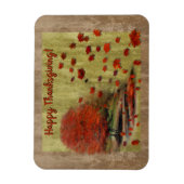 Erntedank Fallende Blätter Landschaft Magnet (Vertikal)