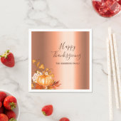 Erntedank fällt Kürbisernte Kupfer Serviette (Beispiel)