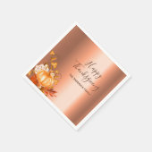 Erntedank fällt Kürbisernte Kupfer Serviette (Ecke)