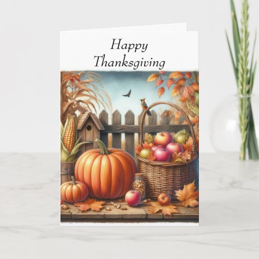 Erntedank Faltschachtel Feiertagskarte (Vorderseite)