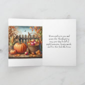 Erntedank Faltschachtel Feiertagskarte (Innenseite)