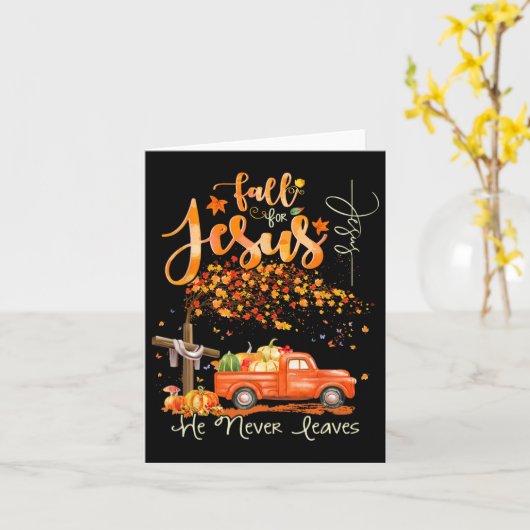 Erntedank Familie Herbst Christliche Hallowee Karte (Gelbe Blume)