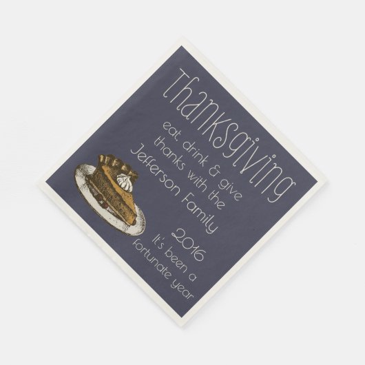 Erntedank-Familie oder Ereignis mit benutzerdefini Serviette (Ecke)