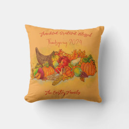 Erntedank Familie Personalisiert - individuell ein Kissen