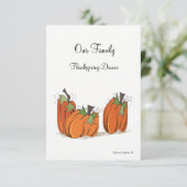 Erntedank Familienessen Einladung (Stehend Vorderseite)