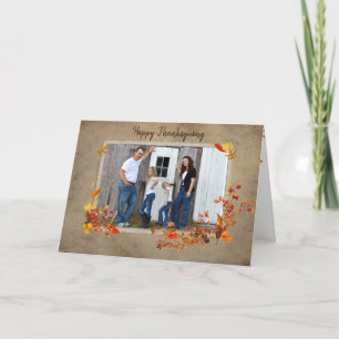 Erntedank Familienfoto Rahmen Feiertagskarte