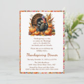 Erntedank Familienfreunde Abendessen Einladung (Stehend Vorderseite)