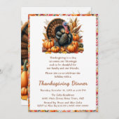 Erntedank Familienfreunde Abendessen Einladung (Vorne/Hinten)