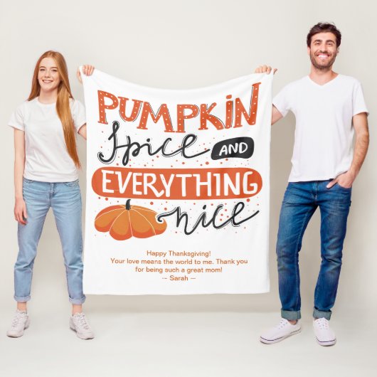 Erntedank Familiengroßeltern geben Niedlichen Fall Fleecedecke (Beispiel)