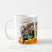 Erntedank Family Foto Elegant Dankbar gesegnet Kaffeetasse (Links)