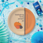 Erntedank Family Pumpkin Pie Paper Teller (Party)