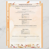 Erntedank Family Questionaire (Vorne/Hinten)