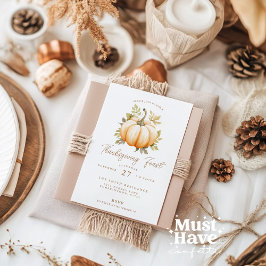 Erntedank Feeling Pumpkin Dinner Party Einladung