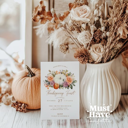 Erntedank Feeling Pumpkin Dinner Party Einladung