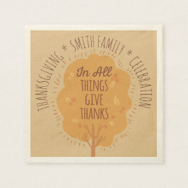 Erntedank Feier in allen Dingen Danke Serviette